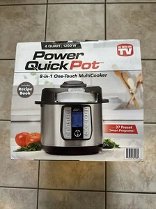 Power Quick Pot 6 Quart 1200 Watt Edelstahl 8 in 1 One Touch Multikocher   - Bild 1 von 7
