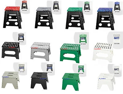 Easy Folding Stool Home Kitchen Skid Resistant Extra Strong Hold Up To 100 Kg  - Image 1 of 3