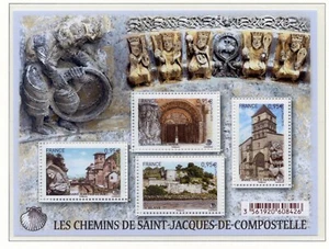 PHOTO CONTRACTUELLE / TIMBRE FRANCE NEUF FEUILLET N° F4949 ** ST.J. COMPOSTELLE - Photo 1/1