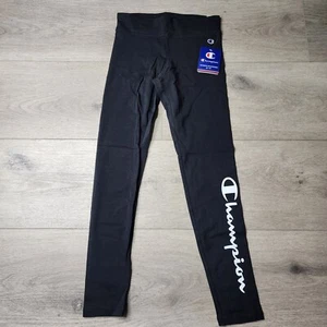 Champion Leggings Girls NWT side leg White champion logo Size Small - Picture 1 of 5