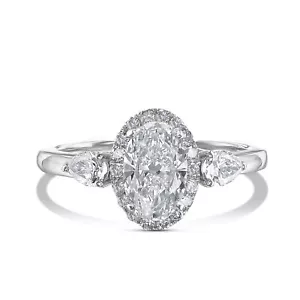 Diamond Engagement Ring VVS2 F 2 Ct Lab-created 14k White Gold IGI Certified CVD - Picture 1 of 8