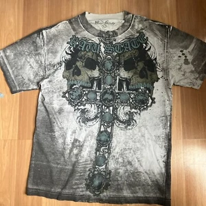 RAW STATE Cross And Skulls Short Sleeve T-Shirt Men’s M - Picture 1 of 22