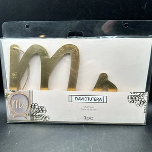 Hochzeit Feier Gold Stuhlschild David Tutera Herr Stuhllehne Mr. Sign - Bild 1 von 8