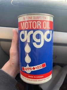 RARE 1960's VINTAGE ARGA MOTOR OIL IMPERIAL QUART CAN - Picture 1 of 10