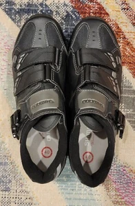 Women's Shimano Black & Silver Cycling Shoes Size US 7.8 Cleated, For Pedals - Picture 1 of 11
