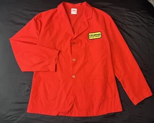 Vintage Sylvania Electronic Components Workers Long-Sleeve Lab Coat, Red Size 44 - Picture 1 of 9