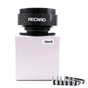RECARO Black Carbon Fiber Steering Wheel Quick Release Hub Snap Off Boss Kit - Bild 1 von 5