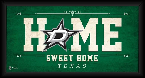 Dallas Stars Framed 10" x 20" Home Sweet Home Collage Cover