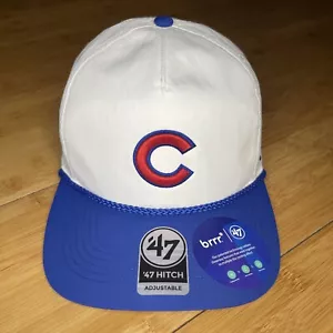 '47 Hitch Chicago Cubs 1876 brrr White Rope Trucker Snapback Hat Cap MLB Retro - Picture 1 of 13