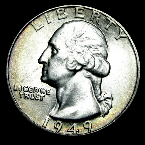 1949 Washington Quarter Dollar Silver ---- Gem BU++ Stunning Coin ---- #EU166 Cover