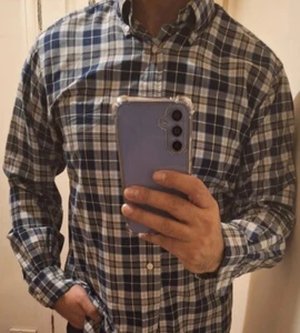 Mens TM LEWIN Check Long Sleeve Shirt Size M Medium - Picture 1 of 3