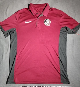 Nike Dri Fit Polo Herren Large weinrot FSU Florida State Seminolen Performance Golf - Bild 1 von 20