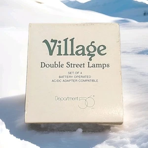 DEPT 56 Dorfzubehör Dorf Doppel Straßenlaternen #56.59960  - Bild 1 von 3