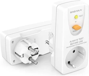 FI Schutzschalter Steckdose, Fehlerstrom Schutzschalter Stecker, Personen - Bild 1 von 9