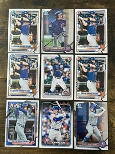 PETE CROW-ARMSTRONG Lot of 9 RCs! 1st Bowman, Chrome, Nice Mix, ++! CUBS - Picture 1 of 2