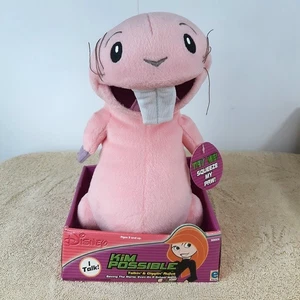 Disney Kim Possible Talking & Giggling RUFUS Naked Mole Rat NEW 11” Plush RARE - Picture 1 of 7