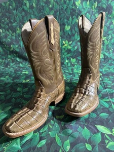 CODY JAMES ASR21-22 MEN'S 8 BURNISHED CAIMAN FOOT EXOTIC BOOTS SQUARE TOE - Picture 1 of 11
