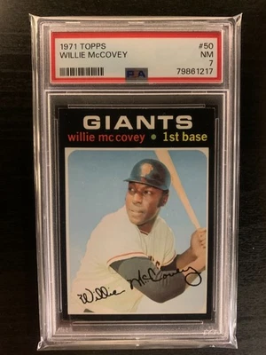 Topps Willie McCovey 1971, #50, PSA 7 casi nuevo  ¡Afilado! Foto 1 de 2