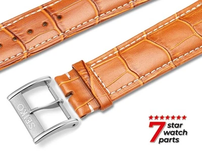 Para Reloj SEIKO MARRÓN CLARO BLANCO Correa de Cuero Correa Hebilla Pasadores 20-21mm Foto 1 de 4