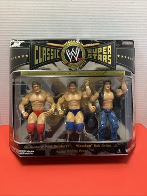 WWE Classic Superstars MR Wonderful Cowboy Bob Orton Jr Rowdy Piper Figures - Image 1 of 4