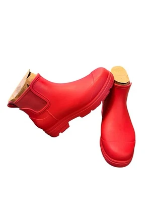 女士 UGG DROPLET 红色 8 码防水橡胶雨衣 1130831 — 第 1/4 张图片