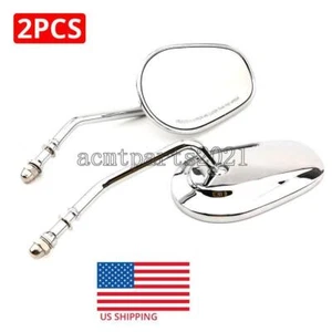 Chrome Aluminum Side Mirrors for Harley-Davidson Electra Road Street Glide King - Bild 1 von 5