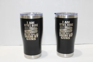 2 neue 2. Änderung NO ONE WILL TAKE MY GUNS Becher Edelstahl 20oz - Bild 1 von 4
