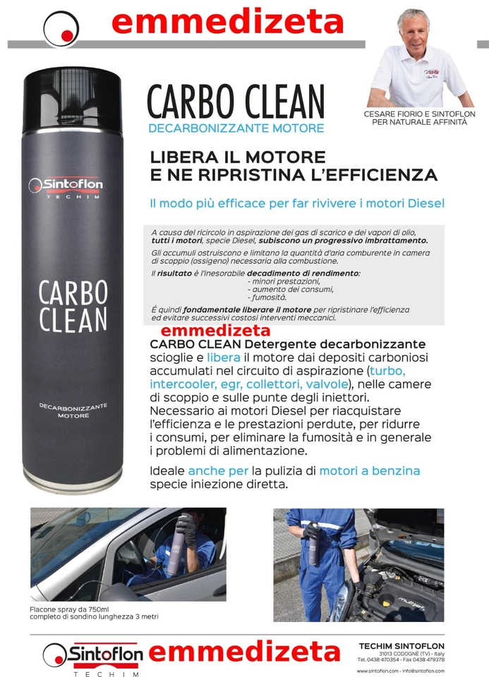 SINTOFLON CARBOCLEAN PULITORE SISTEMA ASPIRAZIONE DIESEL + SONDINO - Immagine 1 di 1