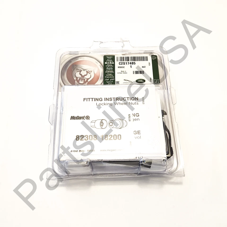 Kit de bloqueo cromado tuercas de rueda originales Jaguar N C2S17485 Foto 1 de 4