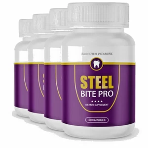 Official Steel Bite Pro Advanced Formula , Original Supplement ,4 Bottle 240Caps - Picture 1 of 4