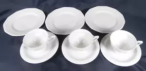 ""Rosenthal 3 x Moccagedeck Espresso Keksteller 3-teilig Maria weiß Classic Rose - Bild 1 von 5