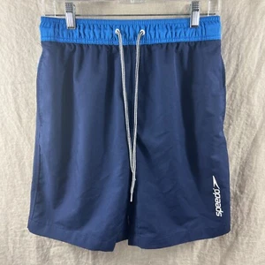 Speedo Herren Badehose hell/marineblau elastisch Kordelzug Taille Mesh gefüttert Gr. M - Bild 1 von 22