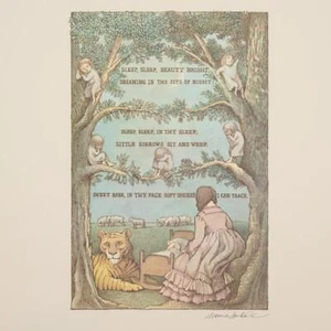 Maurice Sendak Wiegenlieder und Nachtlieder Kunstdruck Poster Rosenbach signiert A - Bild 1 von 8