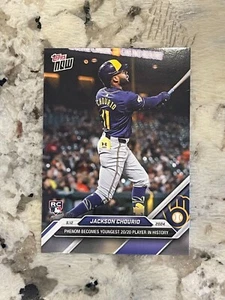 2024 Topps Now Jackson Chourio RC #687 Youngest 20/20 Player in History - Bild 1 von 2