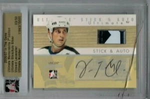 2006-07 ITG Ultimate Memorabilia Vincent Lecavalier Stick Auto #'ed 03/50 *Crack - Bild 1 von 1