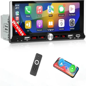 Autoradio singolo 1 DIN GPS NAVI Carplay 6,9 pollici lettore stereo Android 15 1+32G - Foto 1 di 24