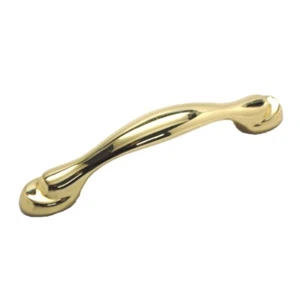 AMEROCK Polished Brass Cabinet Pull Handle 3" Centers Vintage Hardware - Picture 1 of 1