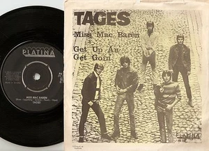 TAGES MISS MAC BAREN & GET UP AN` GET GOIN` SWEDISH 45+PS 1966 MOD FREAKBEAT - Imagen 1 de 2