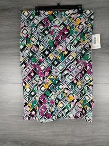 LULAROE CASSIE White W/ FLORAL PRINT STRETCHY PENCIL SKIRT WOMEN'S SIZE 3XL - Picture 1 of 8