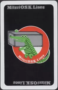 Spielkarten Einzelkarte alt Vintage * MITSUI OSK LINES * Versand Werbung - Bild 1 von 3