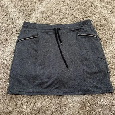 Tangerine Gray Workout Skirt Zipper Pockets Drawstring Womens XXL - Image 1 of 4
