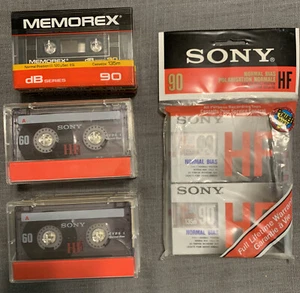 13 Sony HF & MEMOREX 60 & 90 Minuten Leerkassetten, ALLE NML, TYP 1 & NEU - Bild 1 von 9