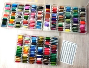 DMC Embroidery Cross Stitch Thread Floss Carded Lot of 300 +Containers Checklist - Picture 1 of 6