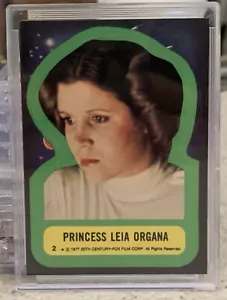 1977 Topps Star Wars #2 Princess Leia Organa Stickers - Picture 1 of 2