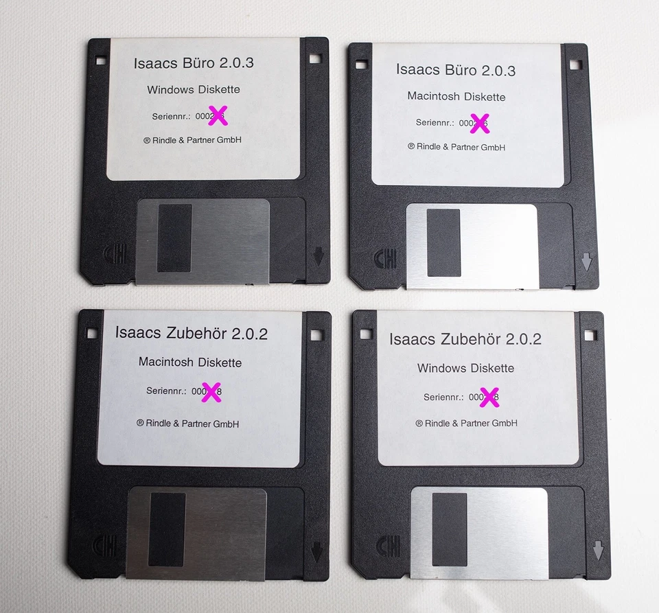 Apple Newton Software Isaacs Büro & Isaacs Zubehör Macintosh / Windows Disketten - Bild 1 von 1