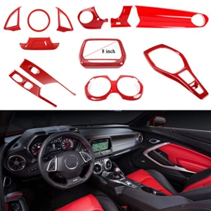 12x Red Interior Decoration Cover Trim Kit For Chevrolet Camaro 17+ Accessories - Picture 1 of 16
