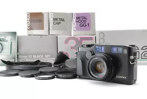 【MINT in Box】 Contax G2 Black + Planar 35mm F2 Lens w/Hood,Strap from JAPAN J37 - Picture 1 of 13
