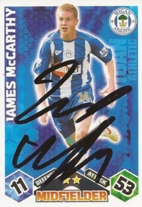 JAMES McCARTHY* SIGNED WIGAN 2009/2010 MATCH ATTAX TRADING CARD+COA - Picture 1 of 1