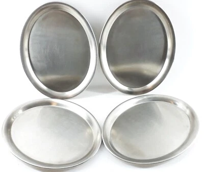 Edelstahl Serviertablett's " beram " 4 Stück oval Restaurant Vorlegeplatte  - Bild 1 von 4