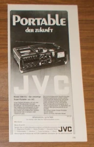 Seltene Werbung vintage JVC 3060 EU - Der vielseitige Super-Portable 1977 - Picture 1 of 1